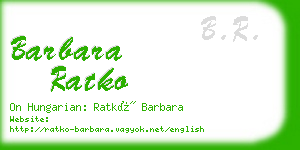 barbara ratko business card